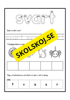 Jag lär mig färger - Finmotorisk träning