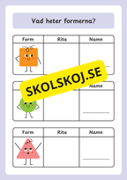 Jag lär mig former - Förskola - Årskurs 2
