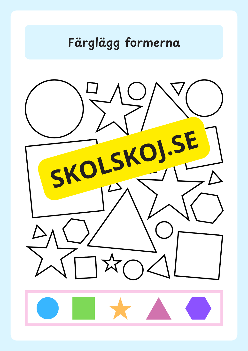 Jag lär mig former - Förskola - Årskurs 2