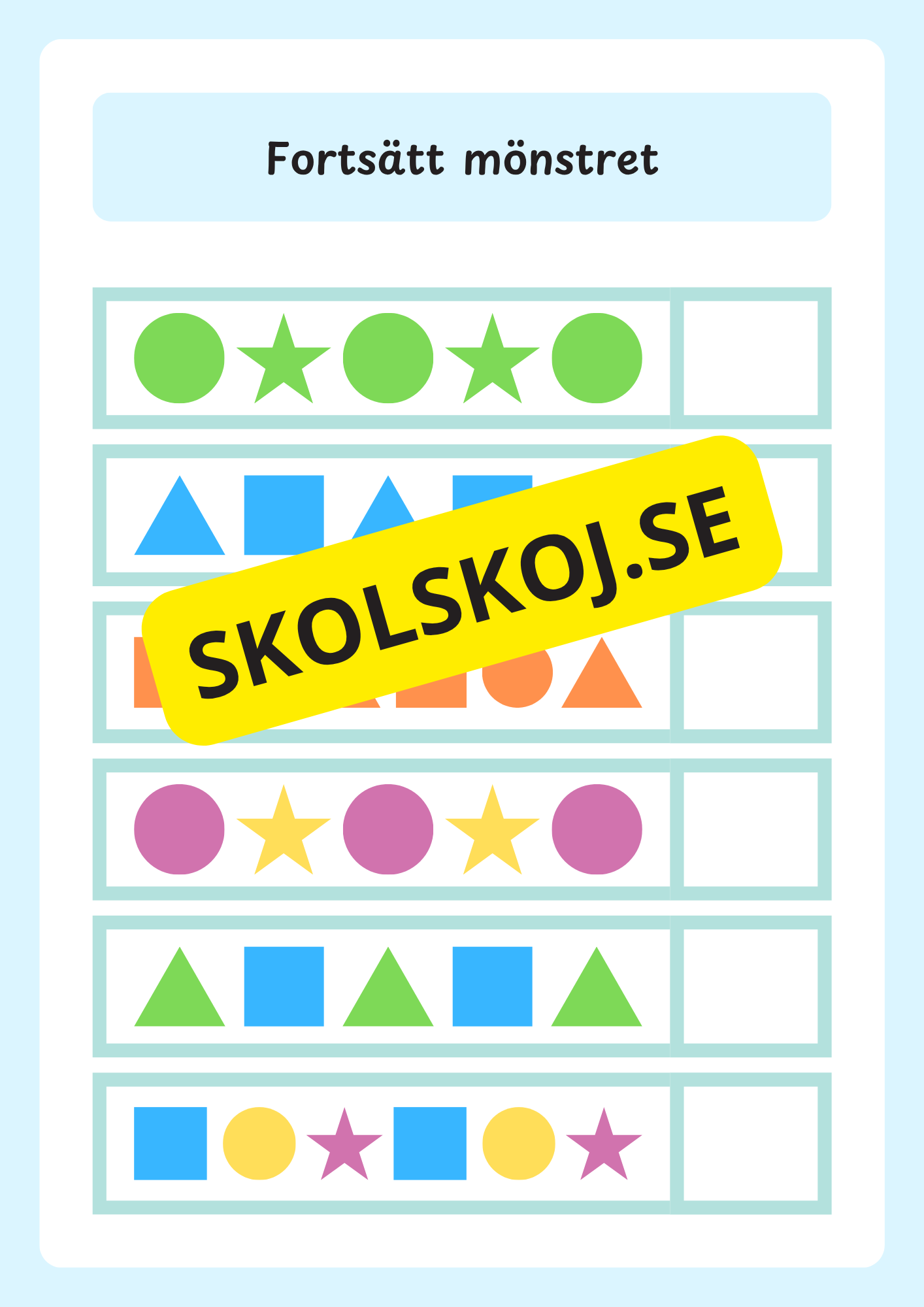 Jag lär mig former - Förskola - Årskurs 2