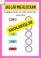 Jag lär mig klockan