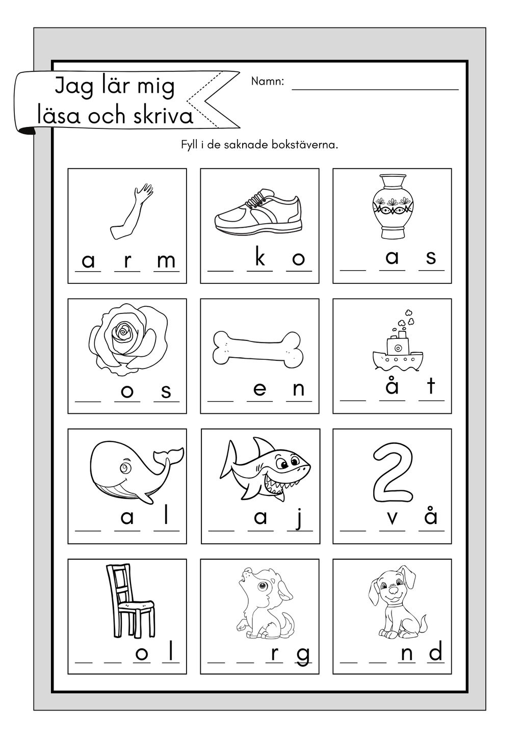 Jag lär mig läsa och skriva