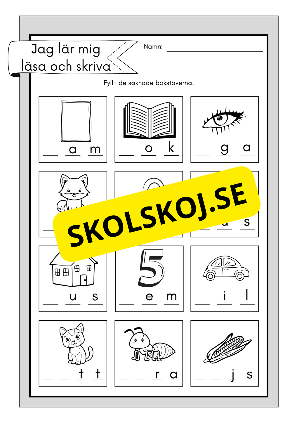 Jag lär mig läsa och skriva
