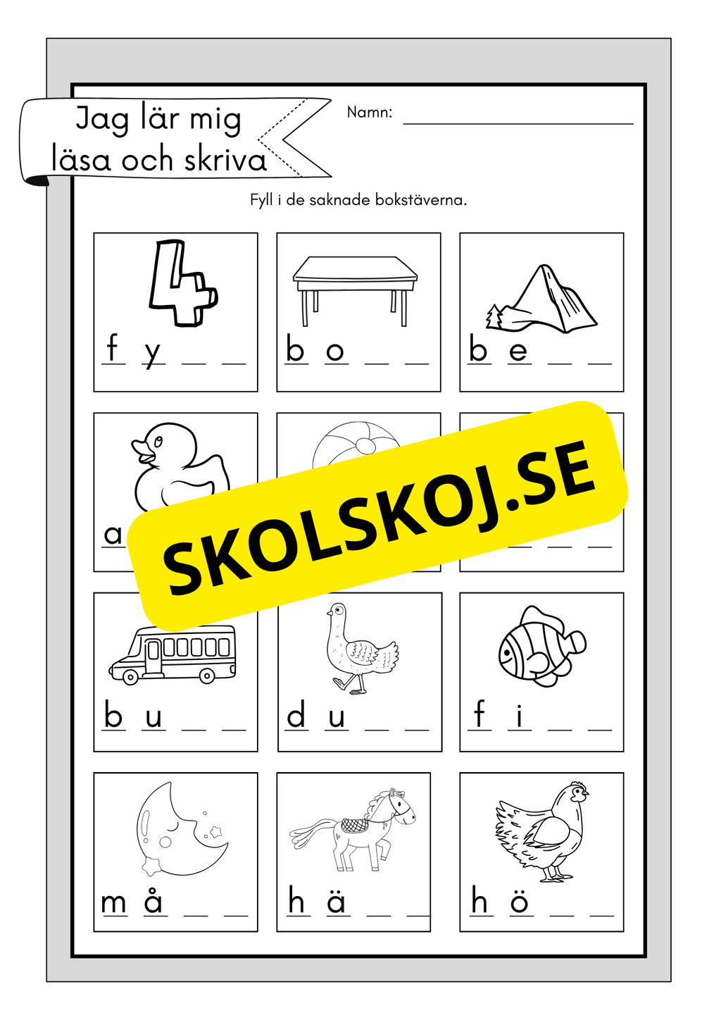 Jag lär mig läsa och skriva