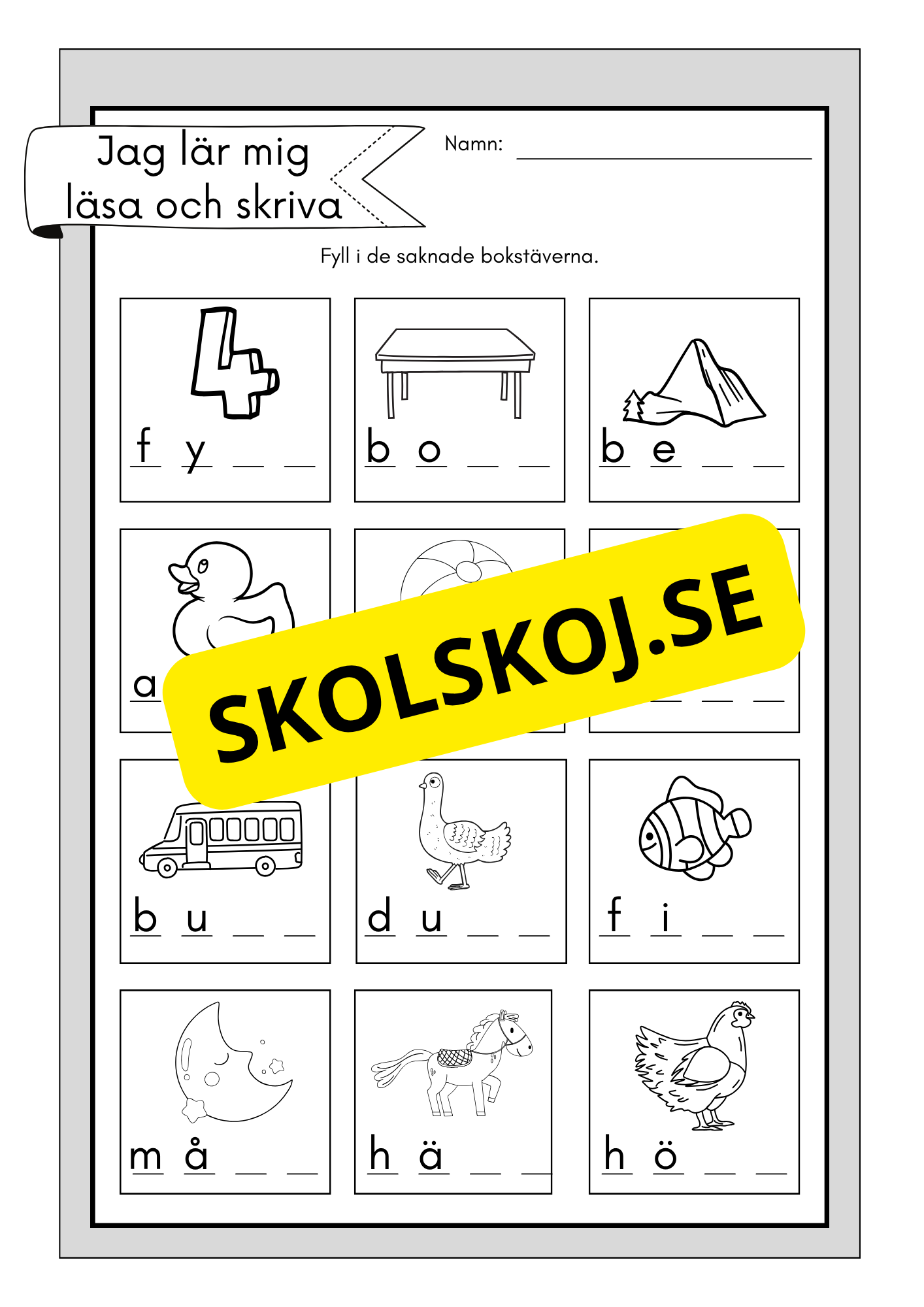 Jag lär mig läsa och skriva