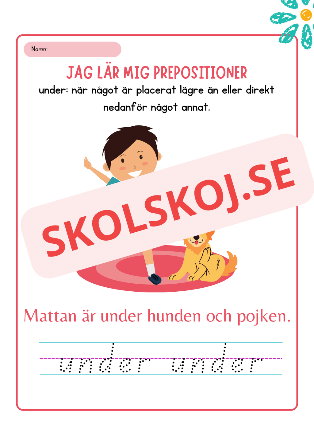 Jag lär mig prepositioner - Häfte