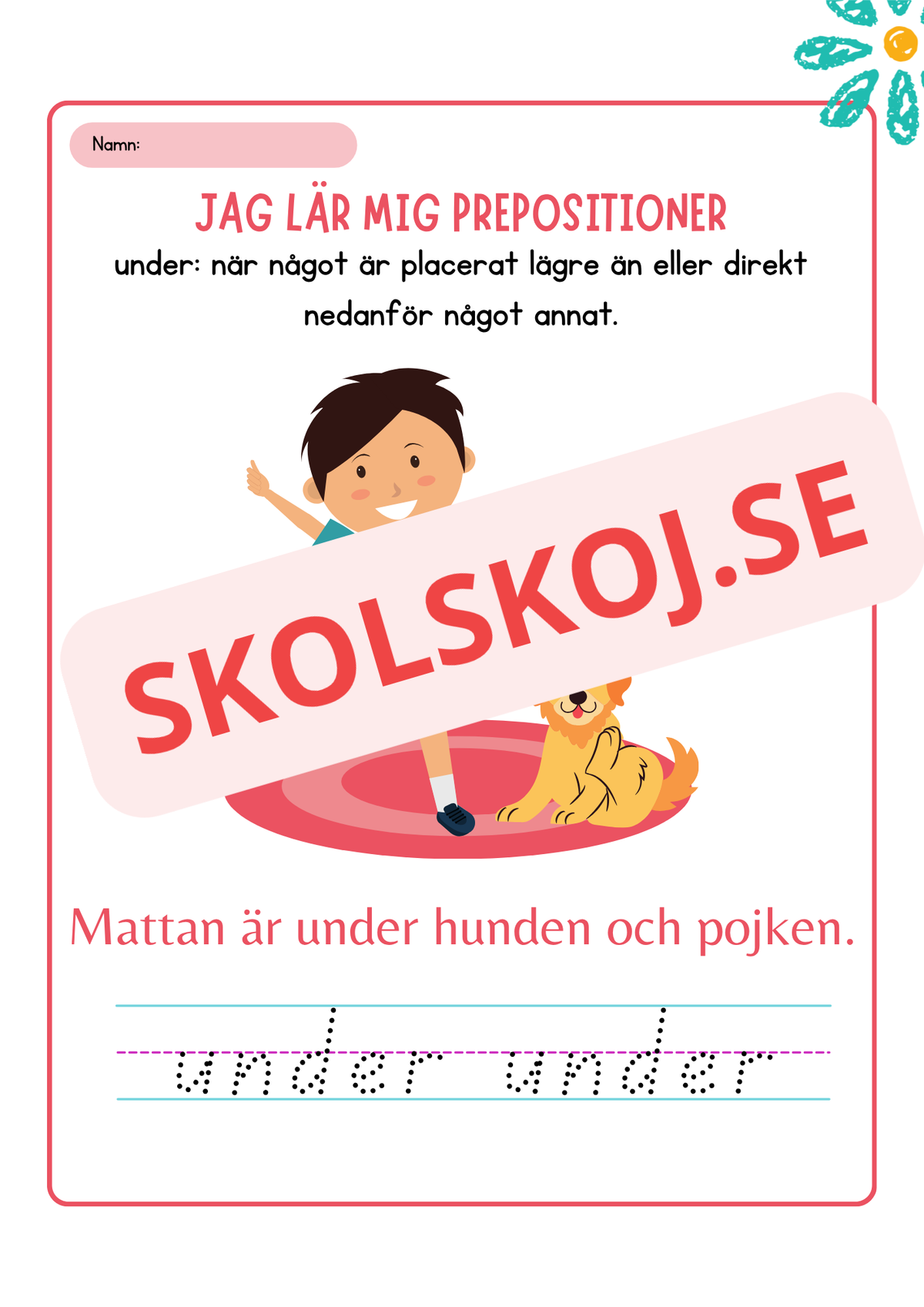 Jag lär mig prepositioner - Häfte