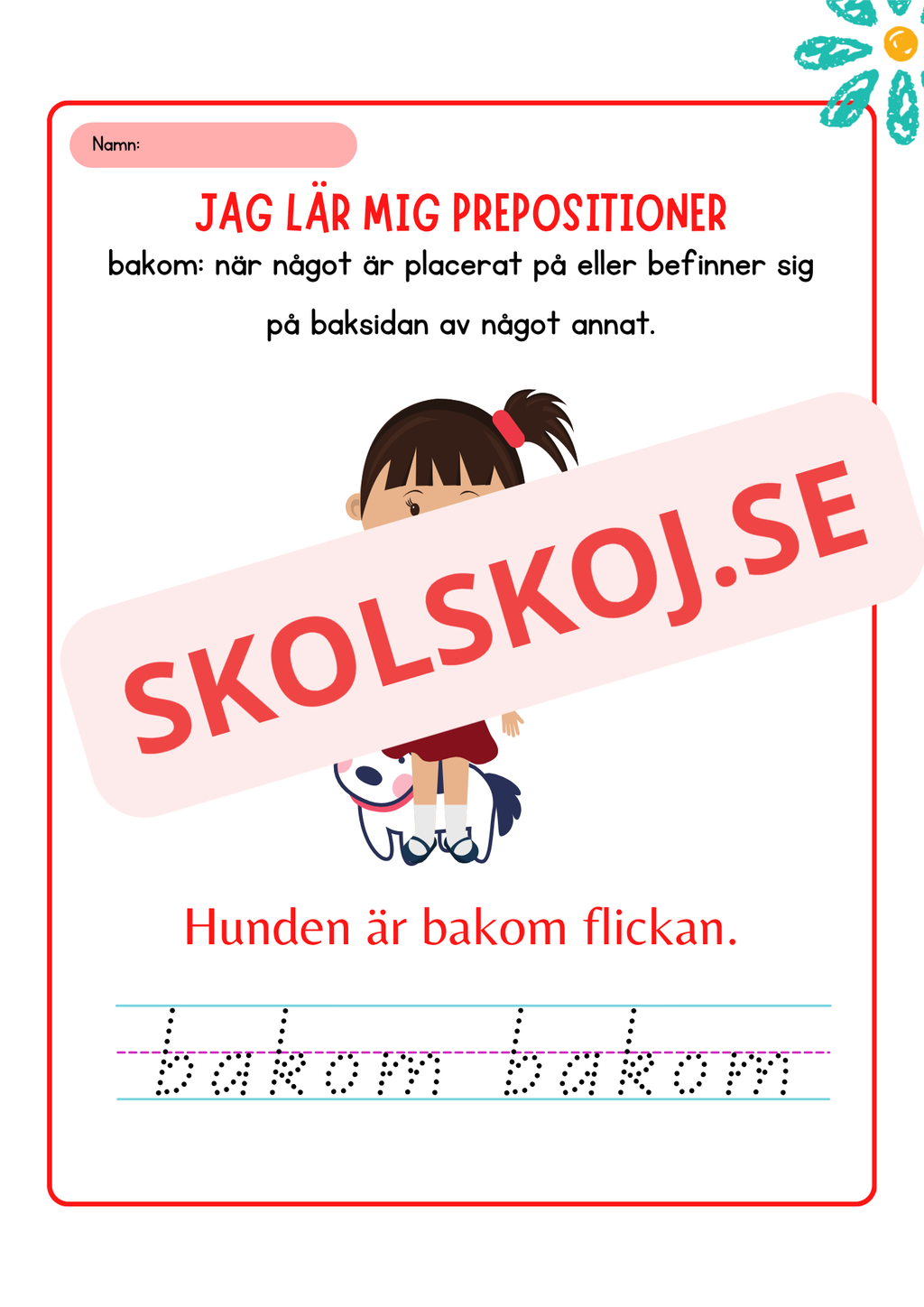 Jag lär mig prepositioner - Häfte