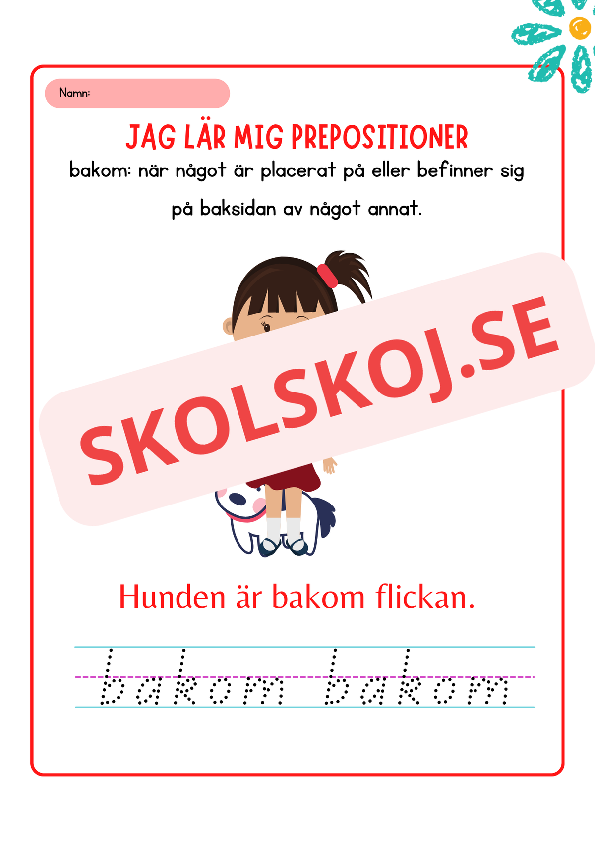 Jag lär mig prepositioner - Häfte