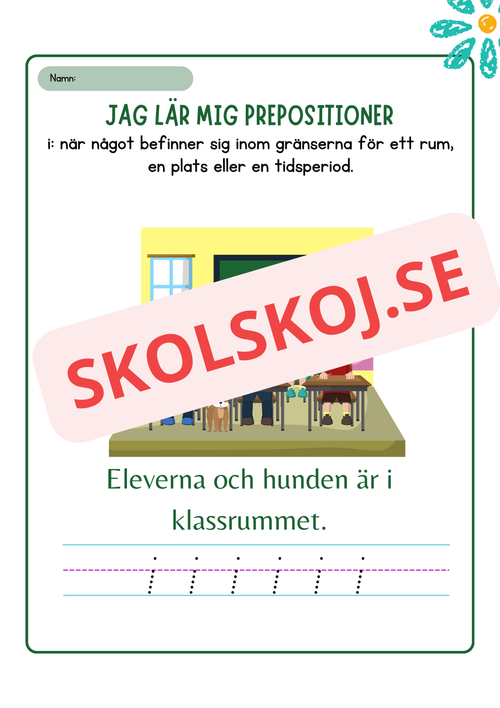 Jag lär mig prepositioner - Häfte