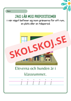 Jag lär mig prepositioner - Häfte