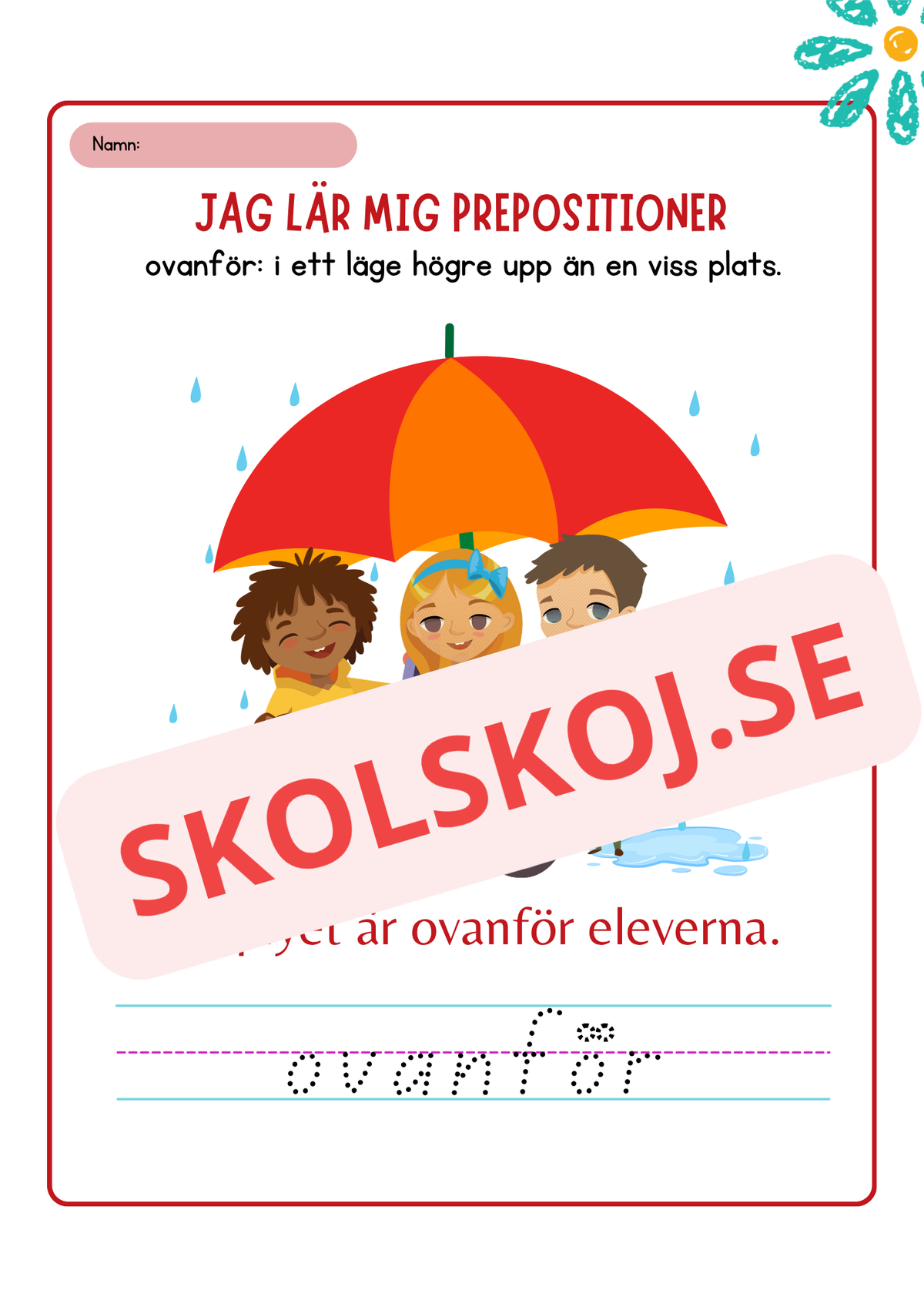 Jag lär mig prepositioner - Häfte