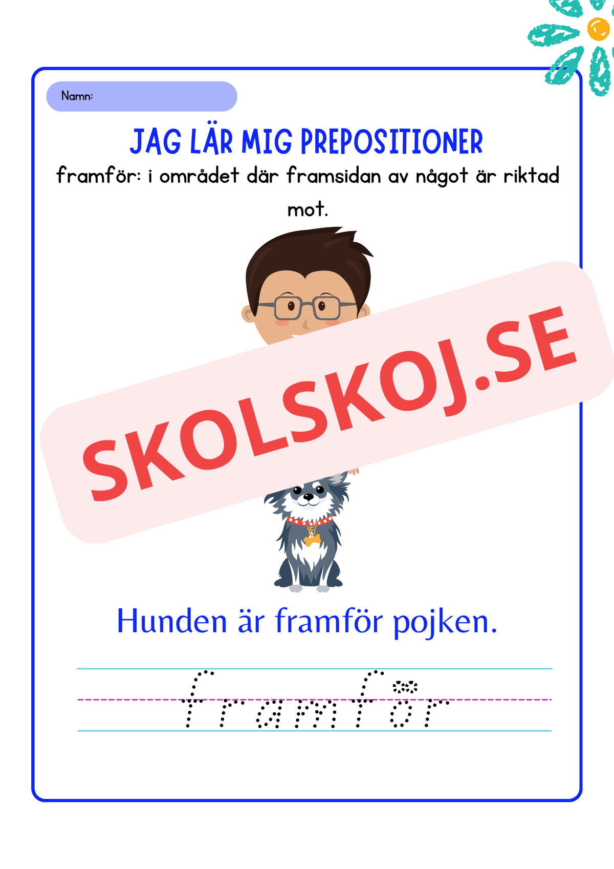 Jag lär mig prepositioner - Häfte