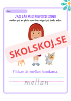 Jag lär mig prepositioner - Häfte