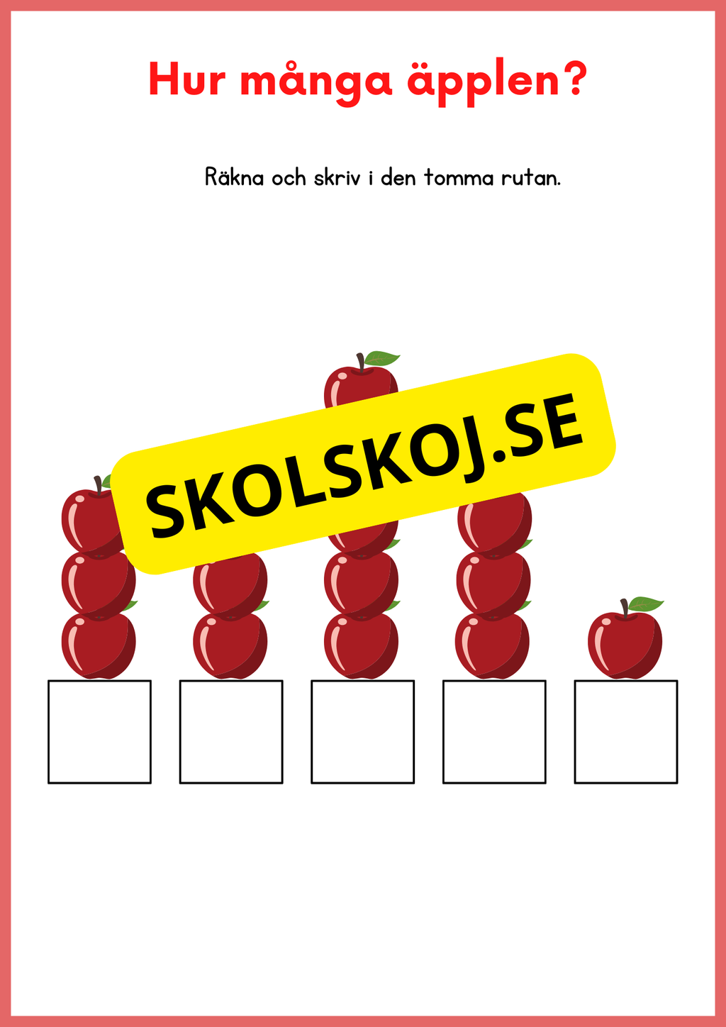 Jag lär mig räkna 0 - 10 - Förskola - Årskurs 1