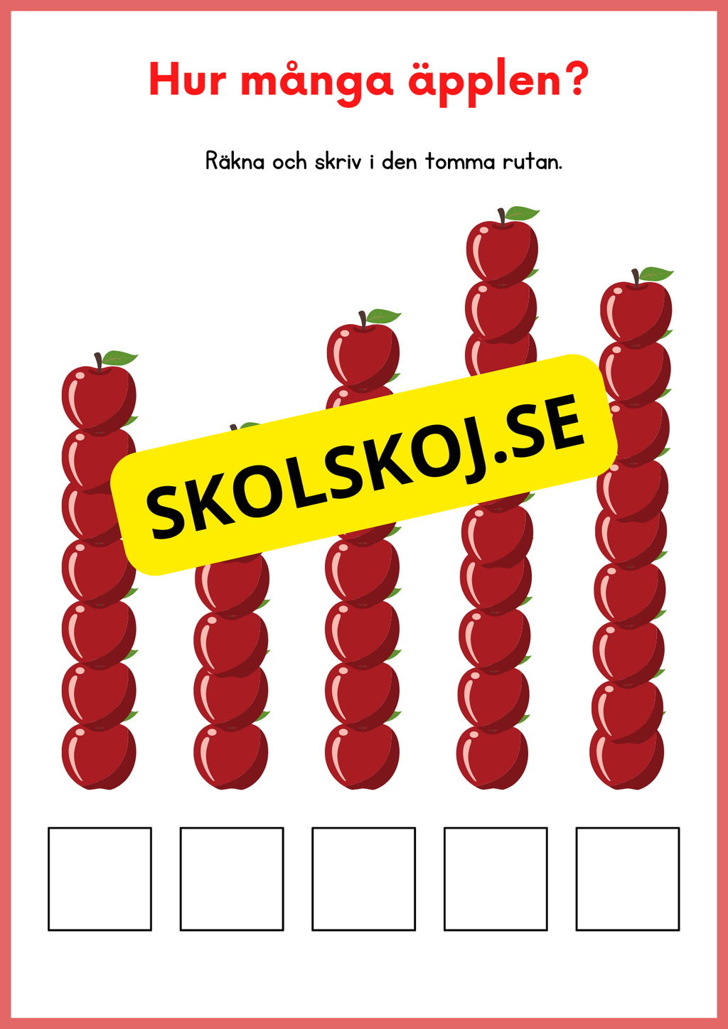 Jag lär mig räkna 0 - 10 - Förskola - Årskurs 1