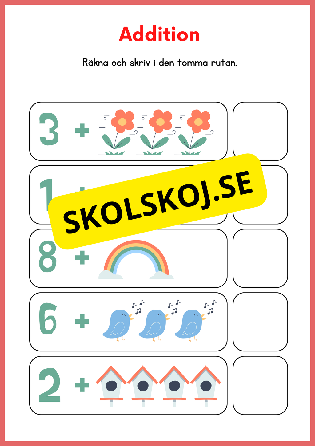 Jag lär mig räkna 0 - 10 - Förskola - Årskurs 1