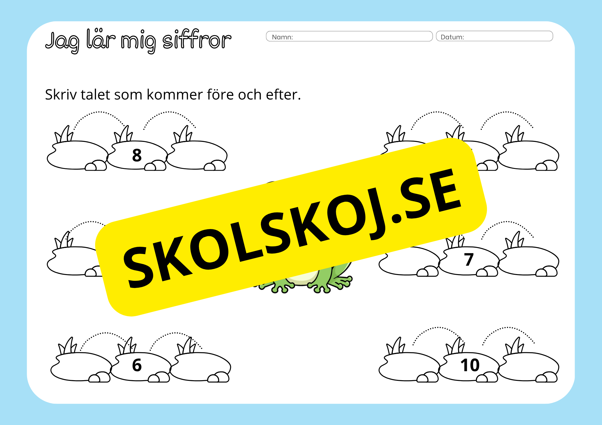 Jag lär mig siffror 0 - 10 - Häfte
