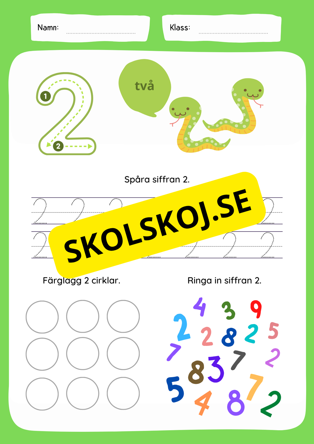 Jag lär mig siffror 1 - 10