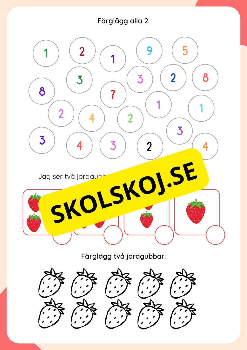 Jag lär mig siffror 1–10