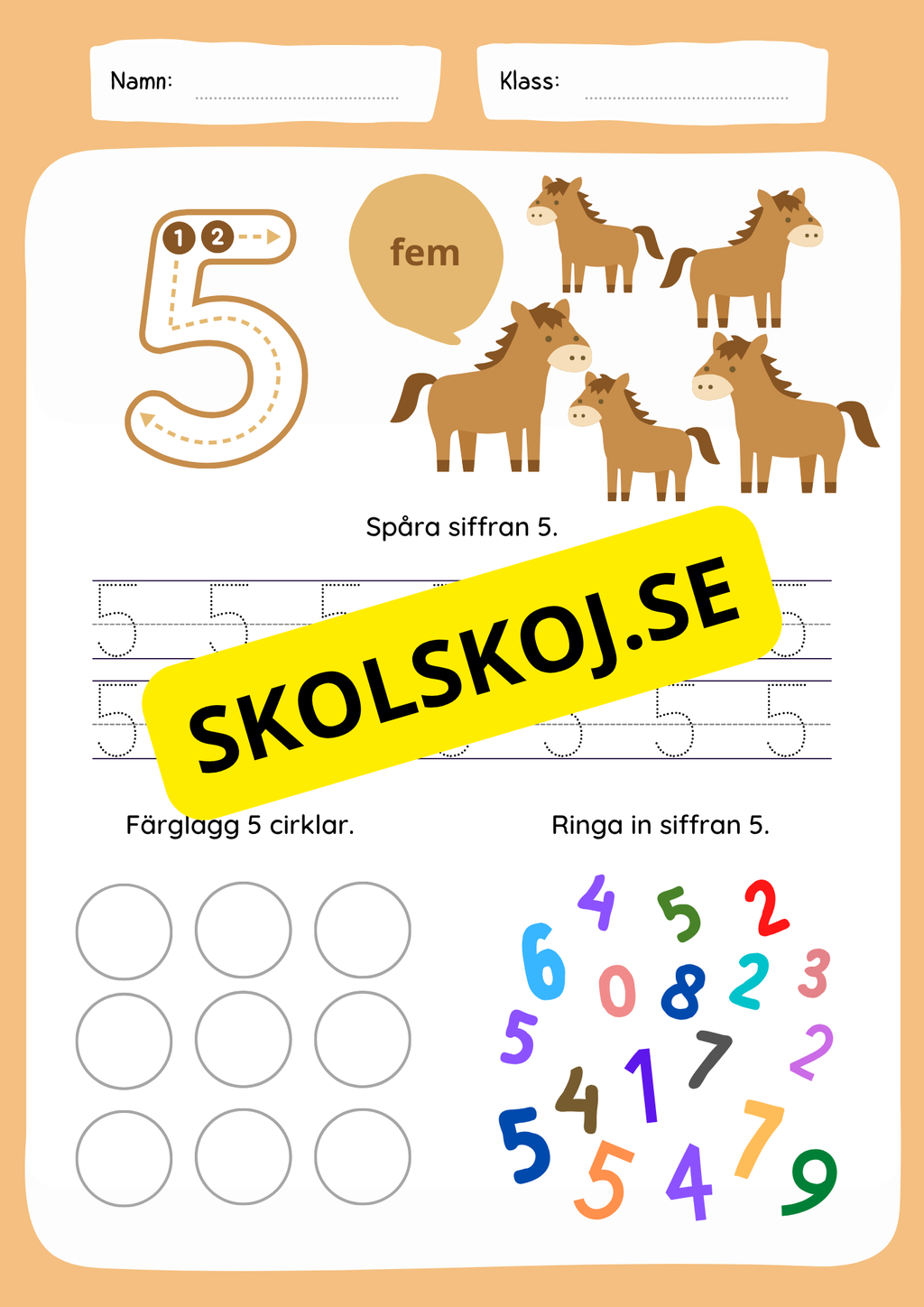Jag lär mig siffror 1 - 10