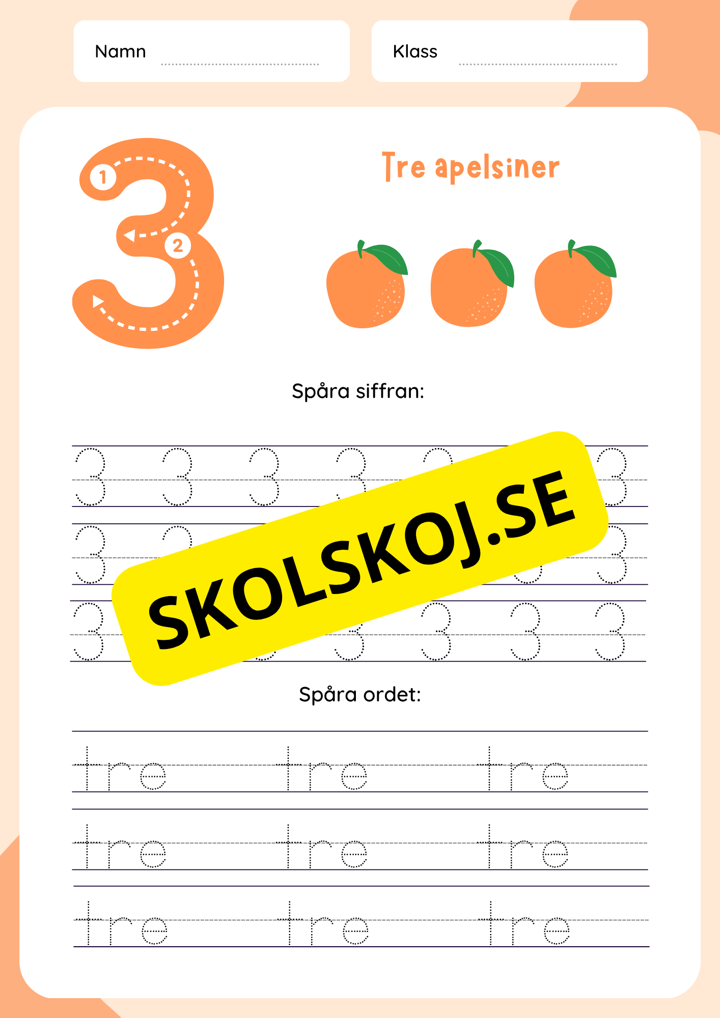 Jag lär mig siffror 1–10