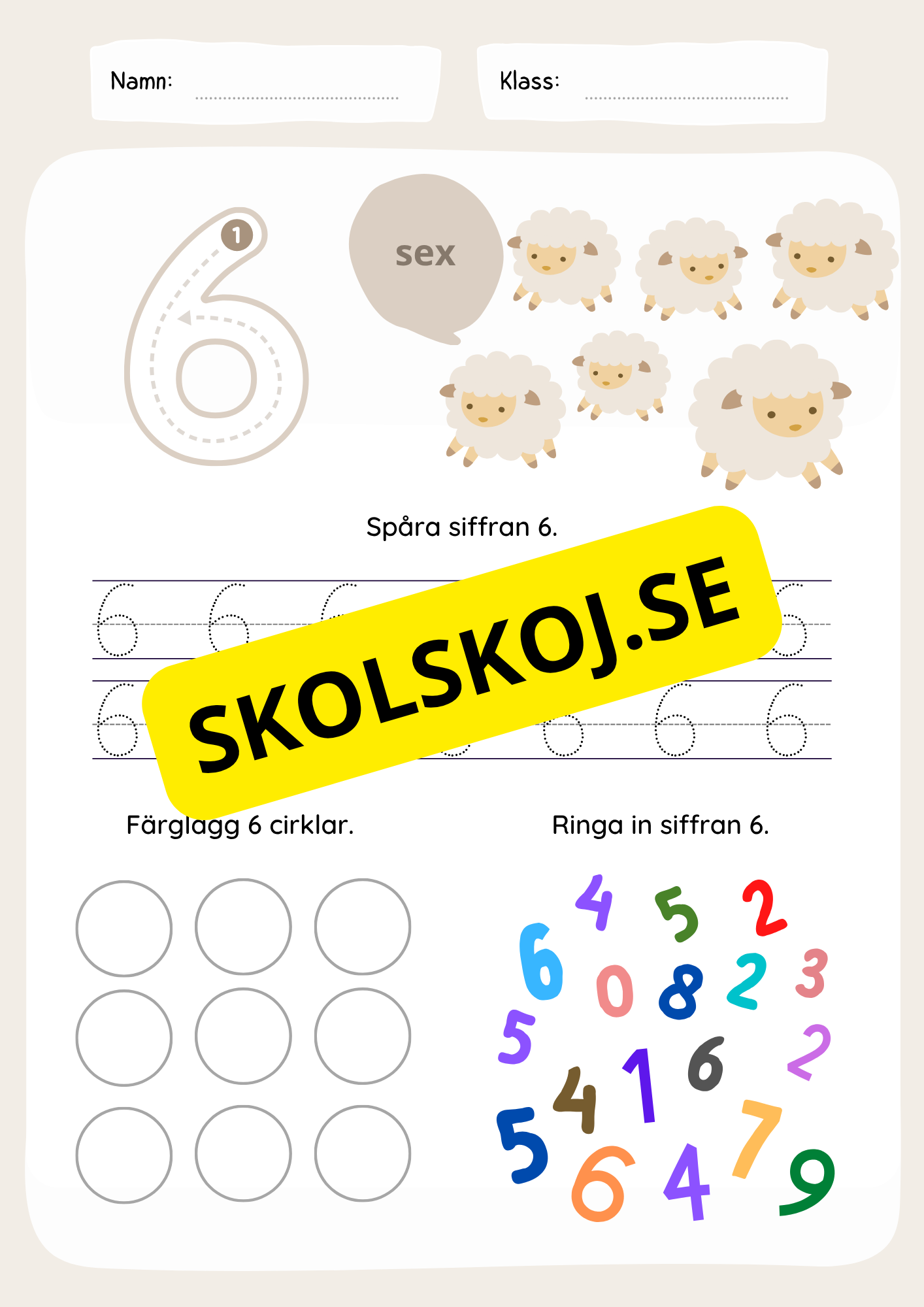 Jag lär mig siffror 1 - 10
