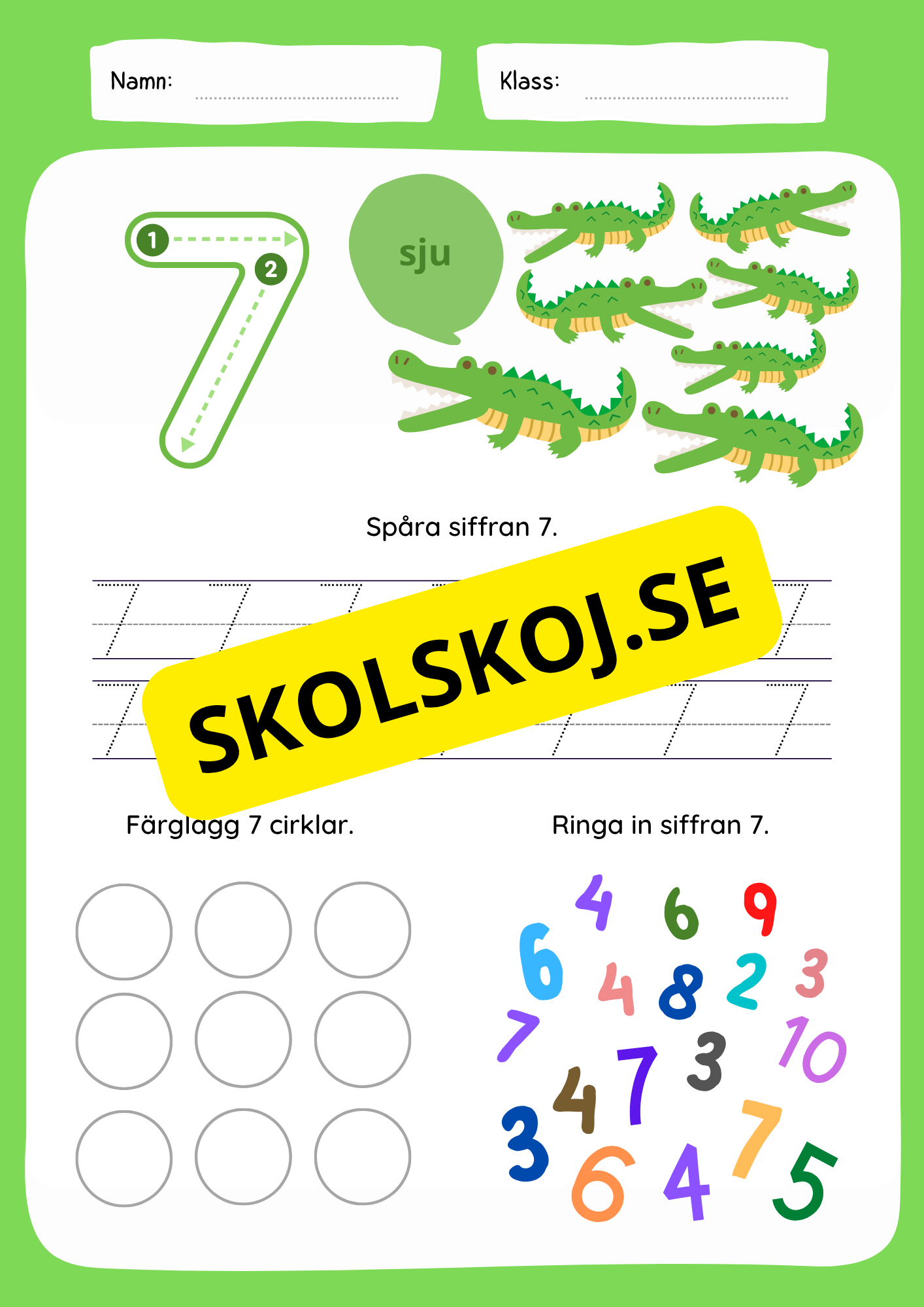 Jag lär mig siffror 1 - 10