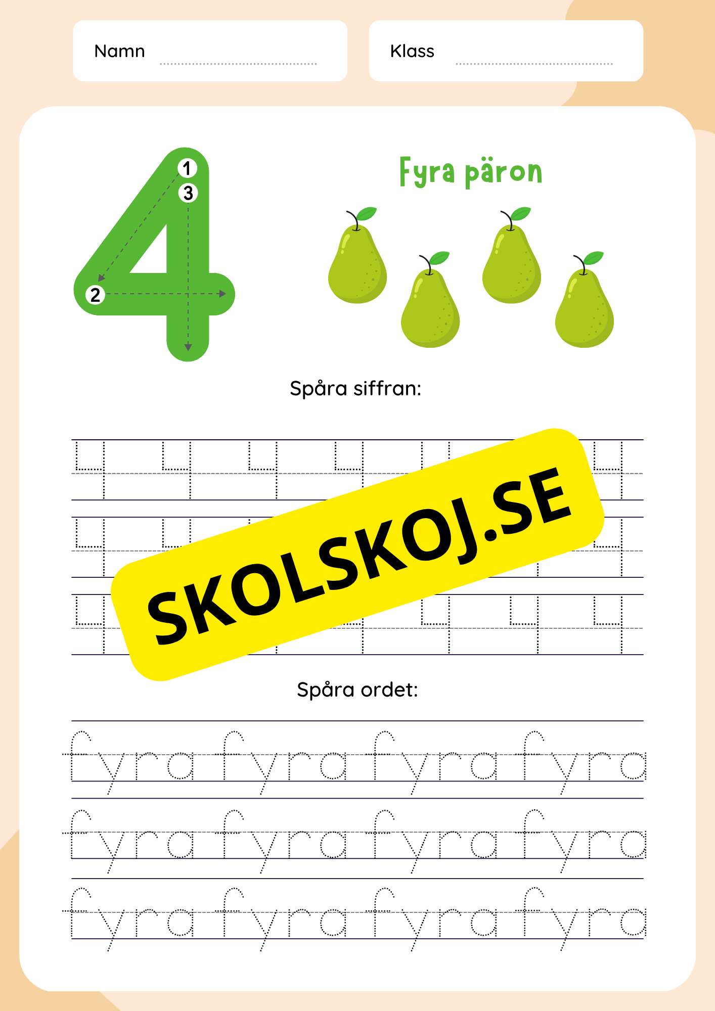 Jag lär mig siffror 1–10