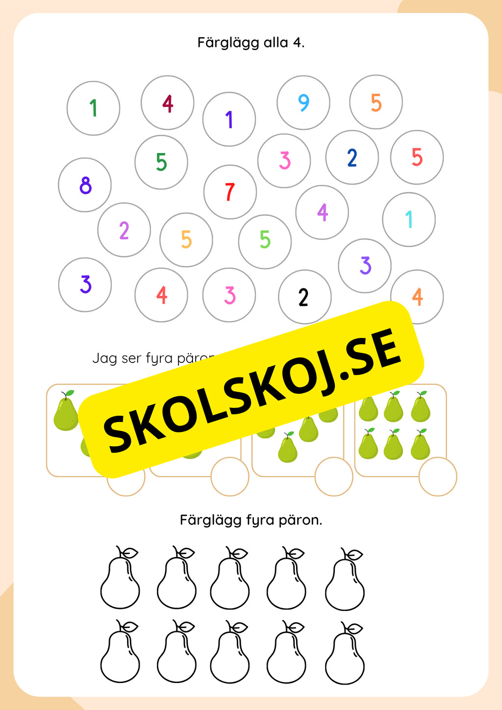 Jag lär mig siffror 1–10