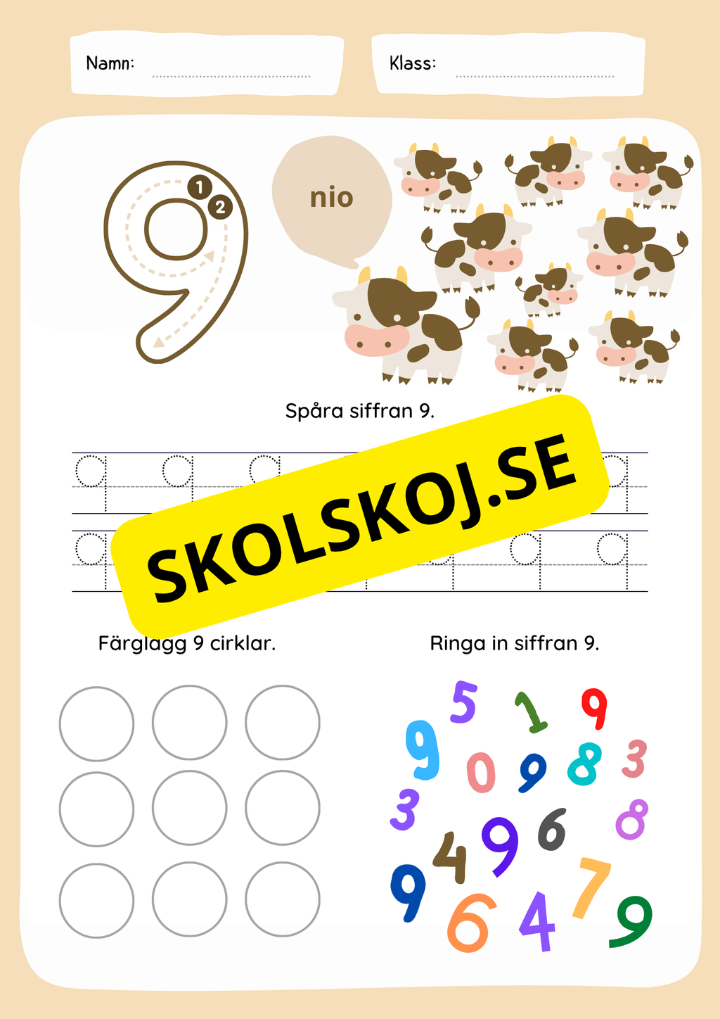 Jag lär mig siffror 1 - 10