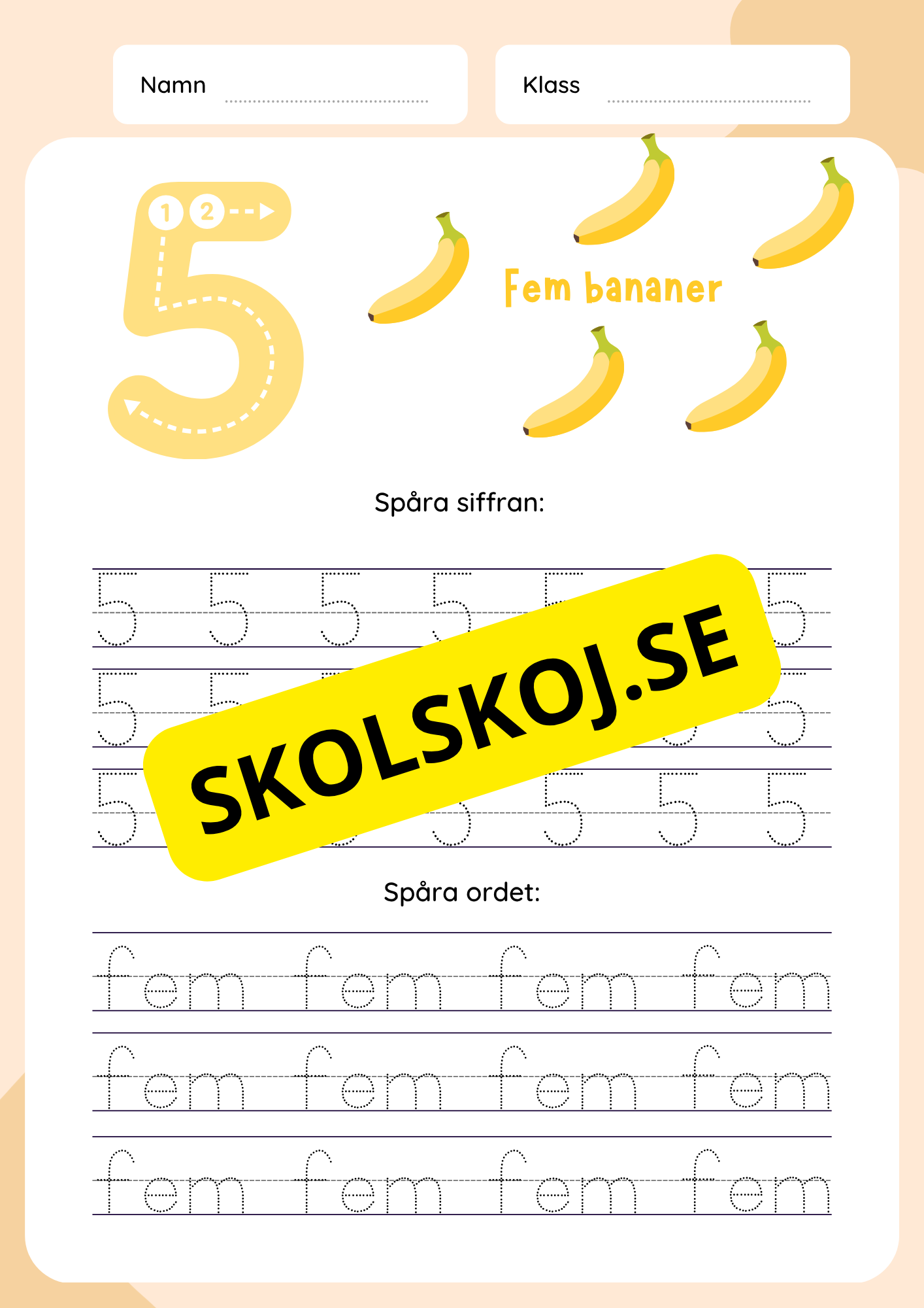 Jag lär mig siffror 1–10
