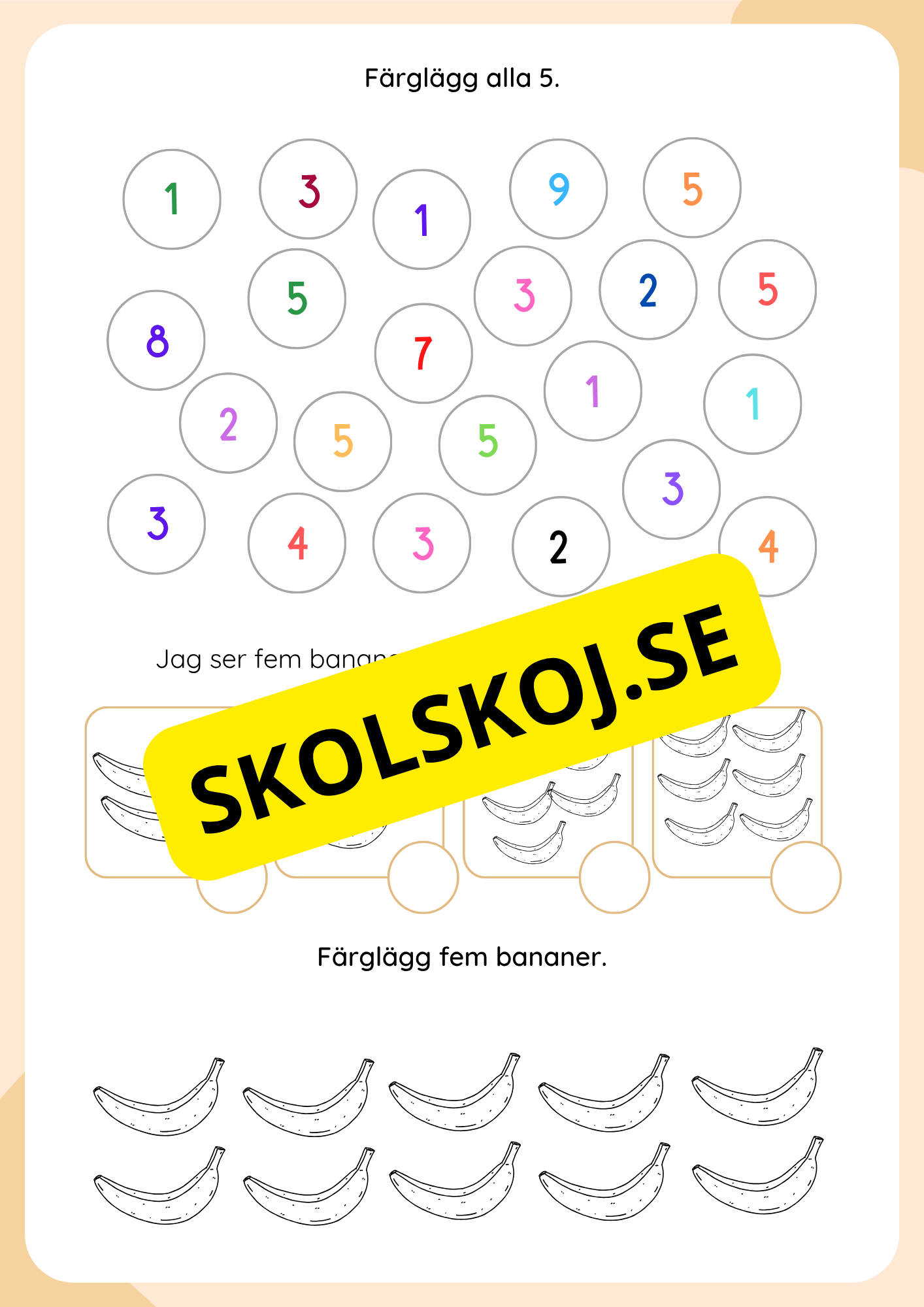 Jag lär mig siffror 1–10