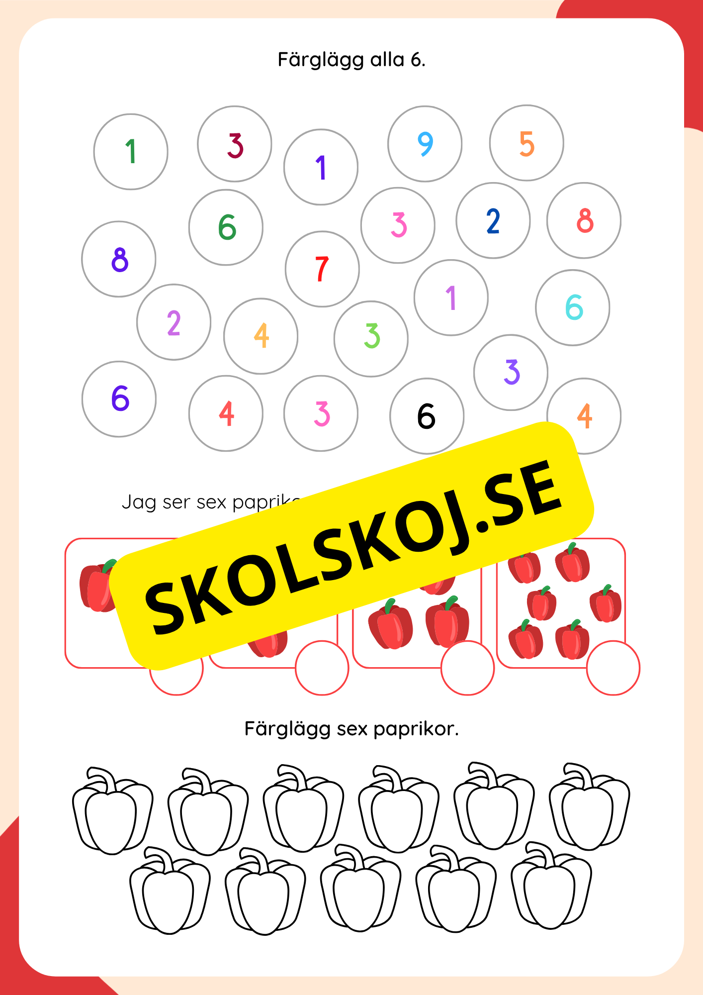Jag lär mig siffror 1–10