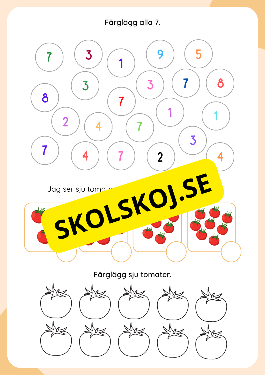 Jag lär mig siffror 1–10