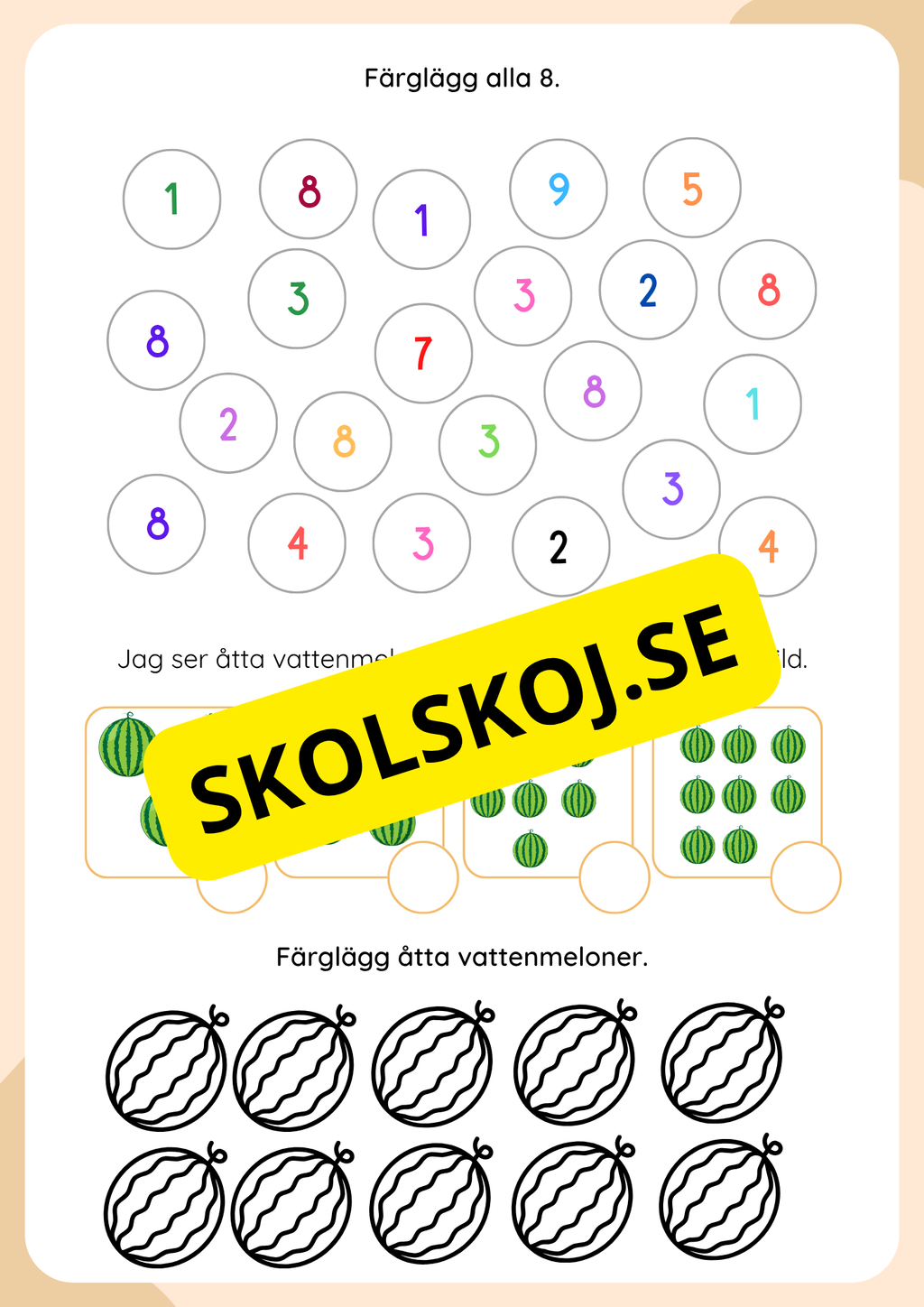 Jag lär mig siffror 1–10