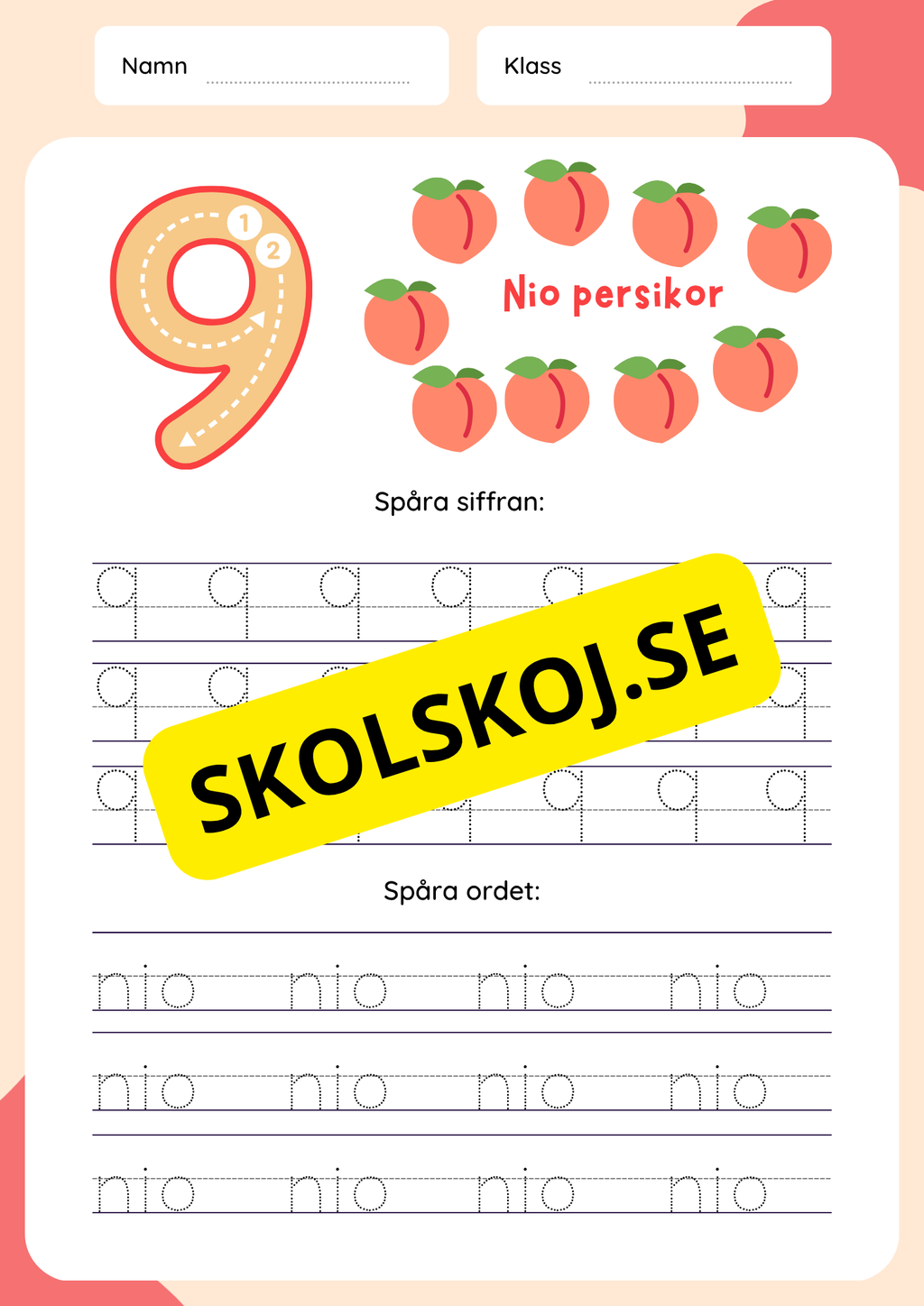 Jag lär mig siffror 1–10