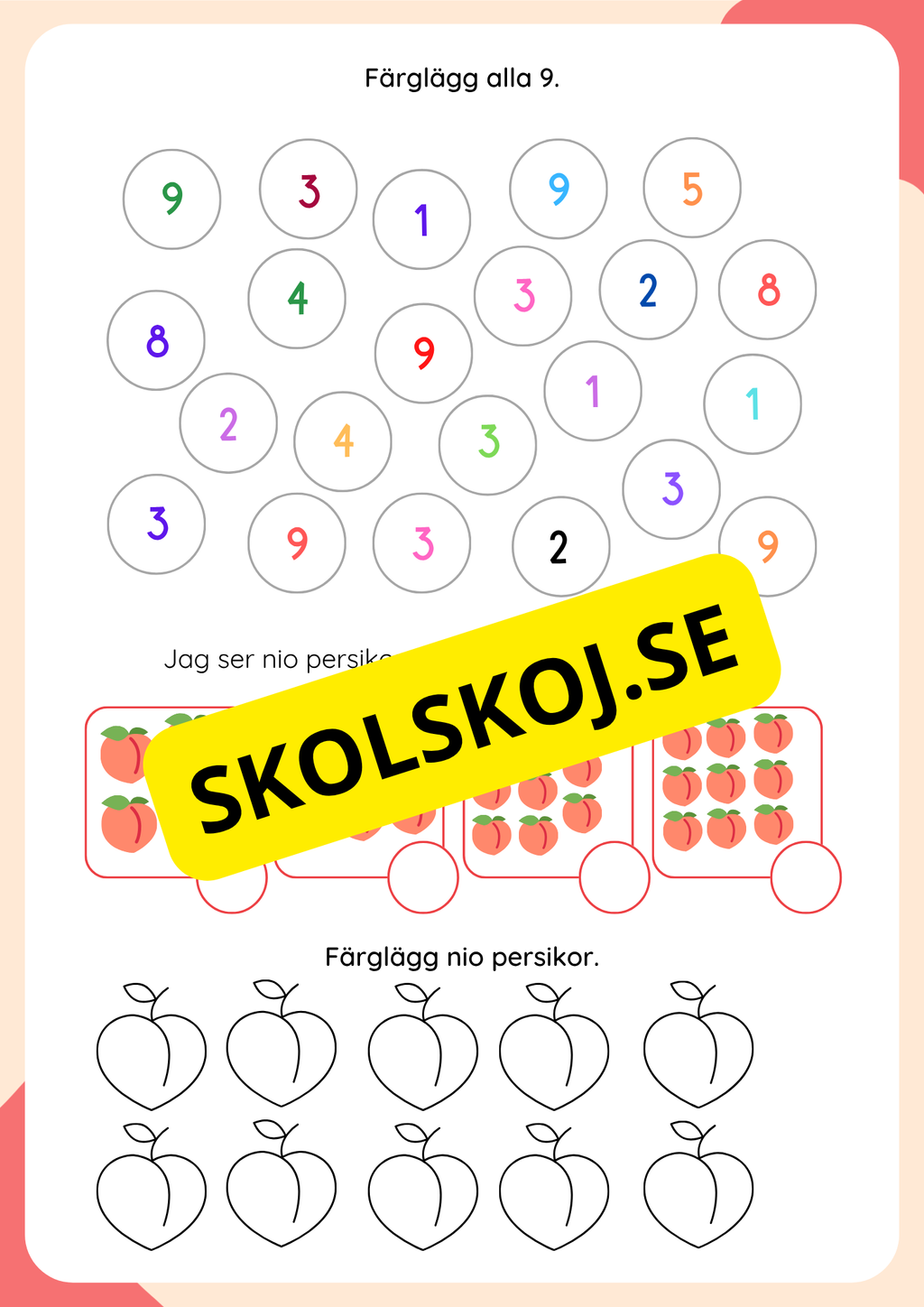 Jag lär mig siffror 1–10