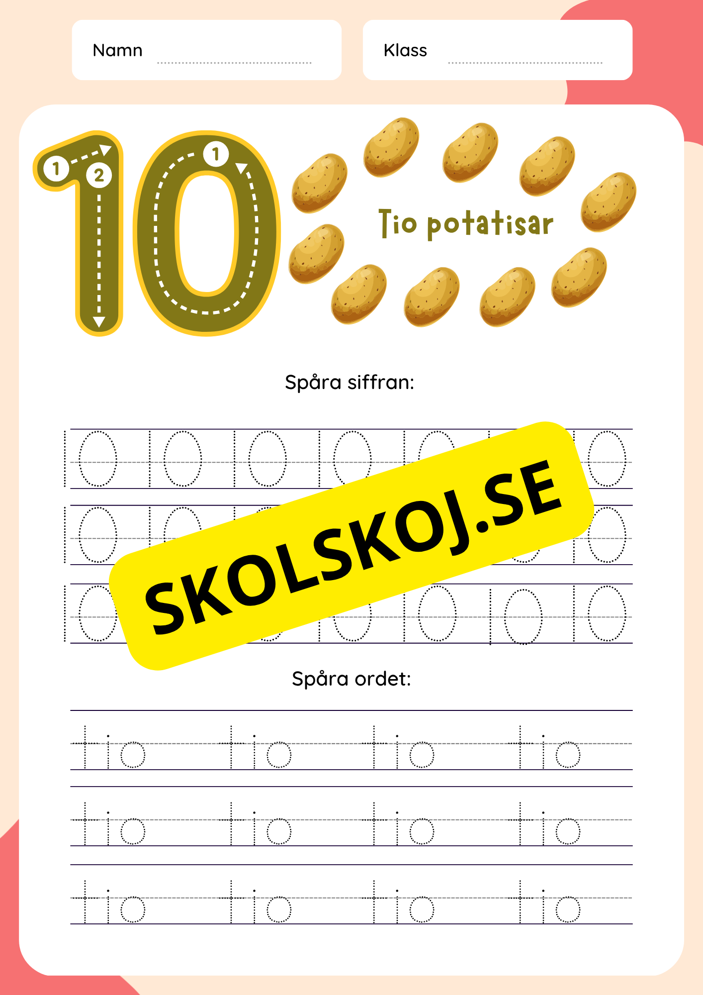 Jag lär mig siffror 1–10