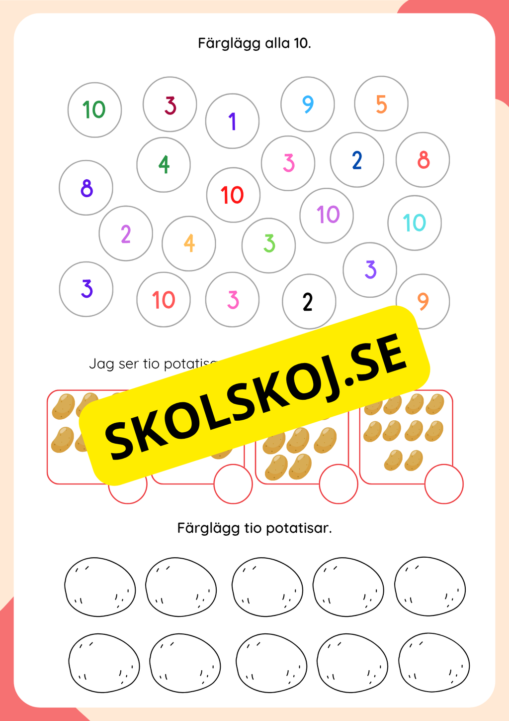Jag lär mig siffror 1–10