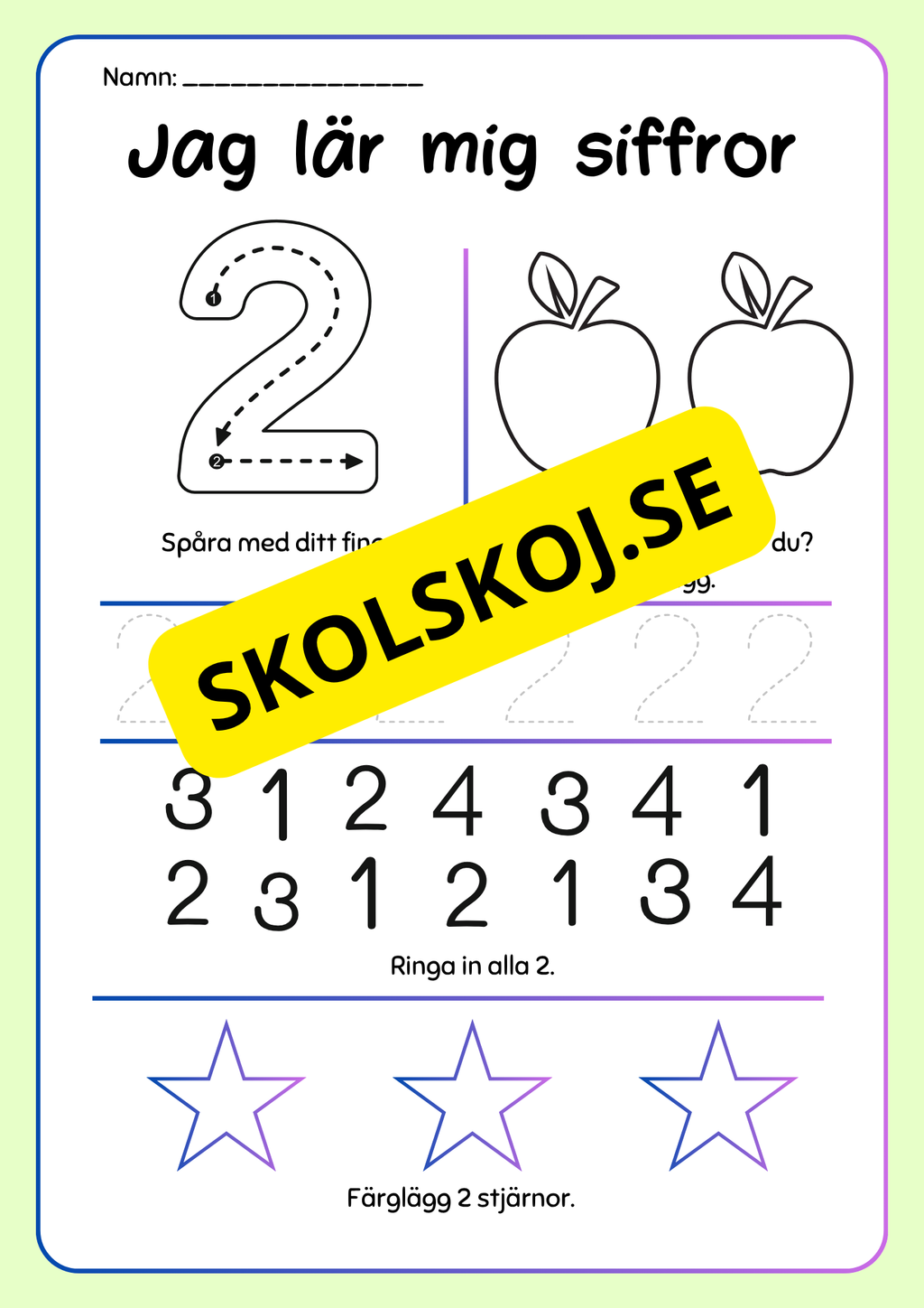 Jag lär mig siffror 1 - 10