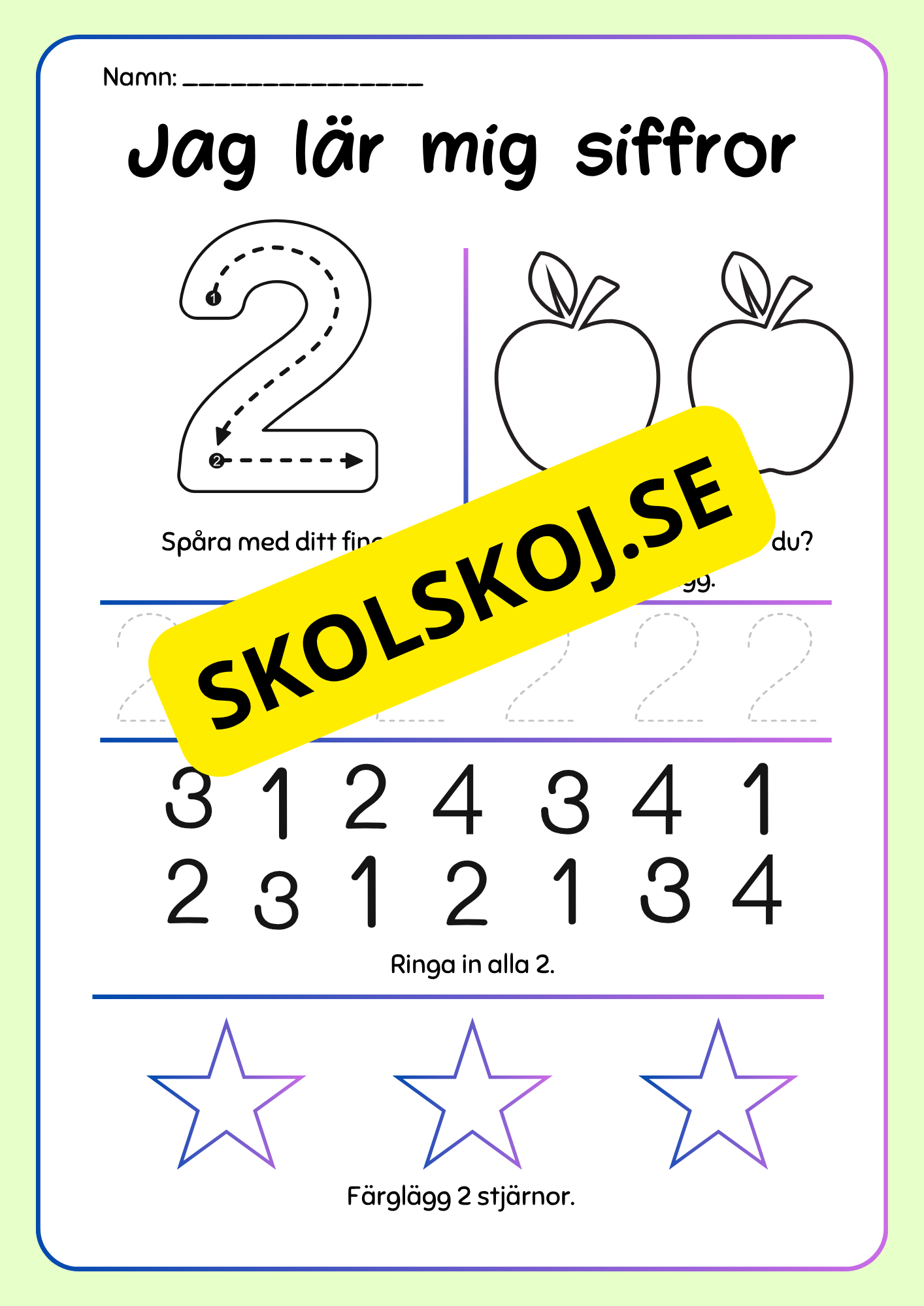 Jag lär mig siffror 1 - 10