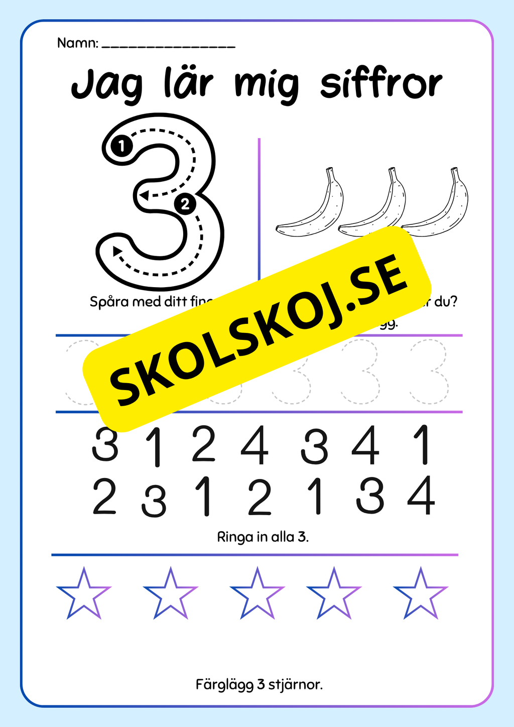Jag lär mig siffror 1 - 10