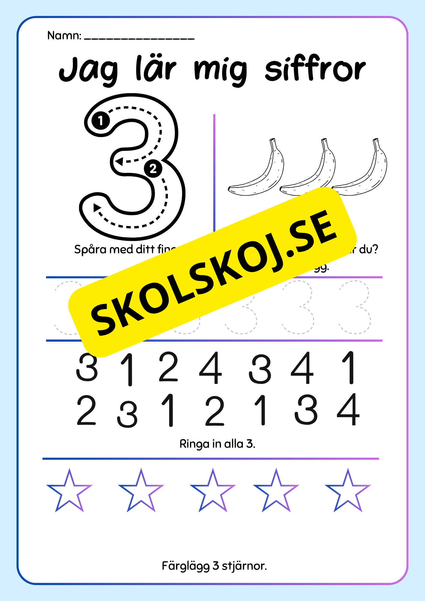 Jag lär mig siffror 1 - 10