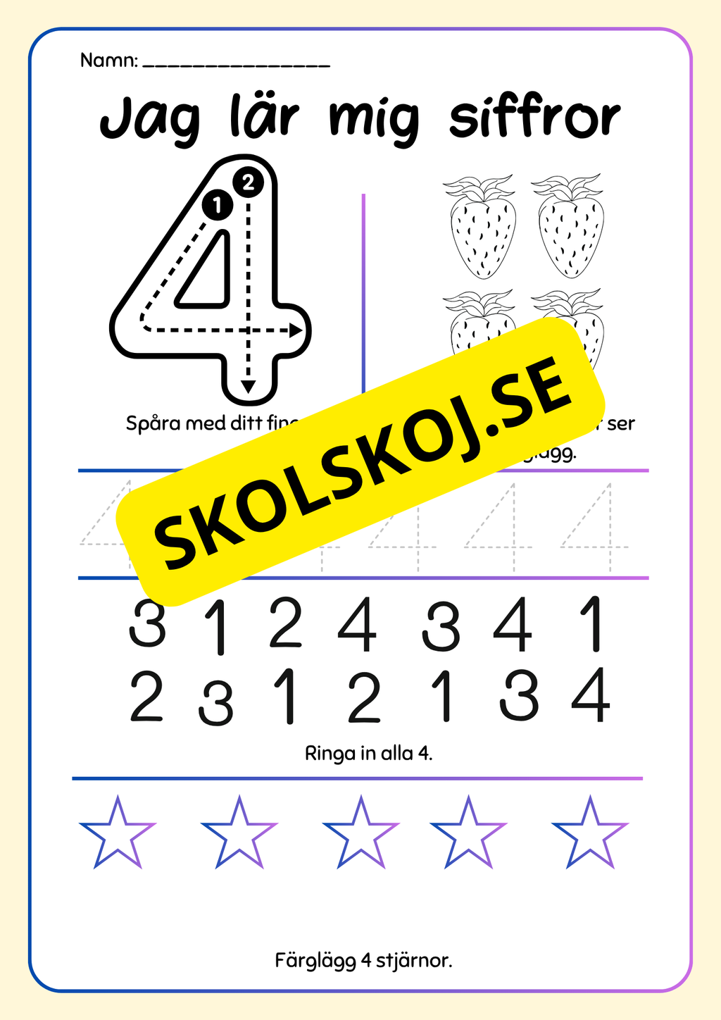 Jag lär mig siffror 1 - 10