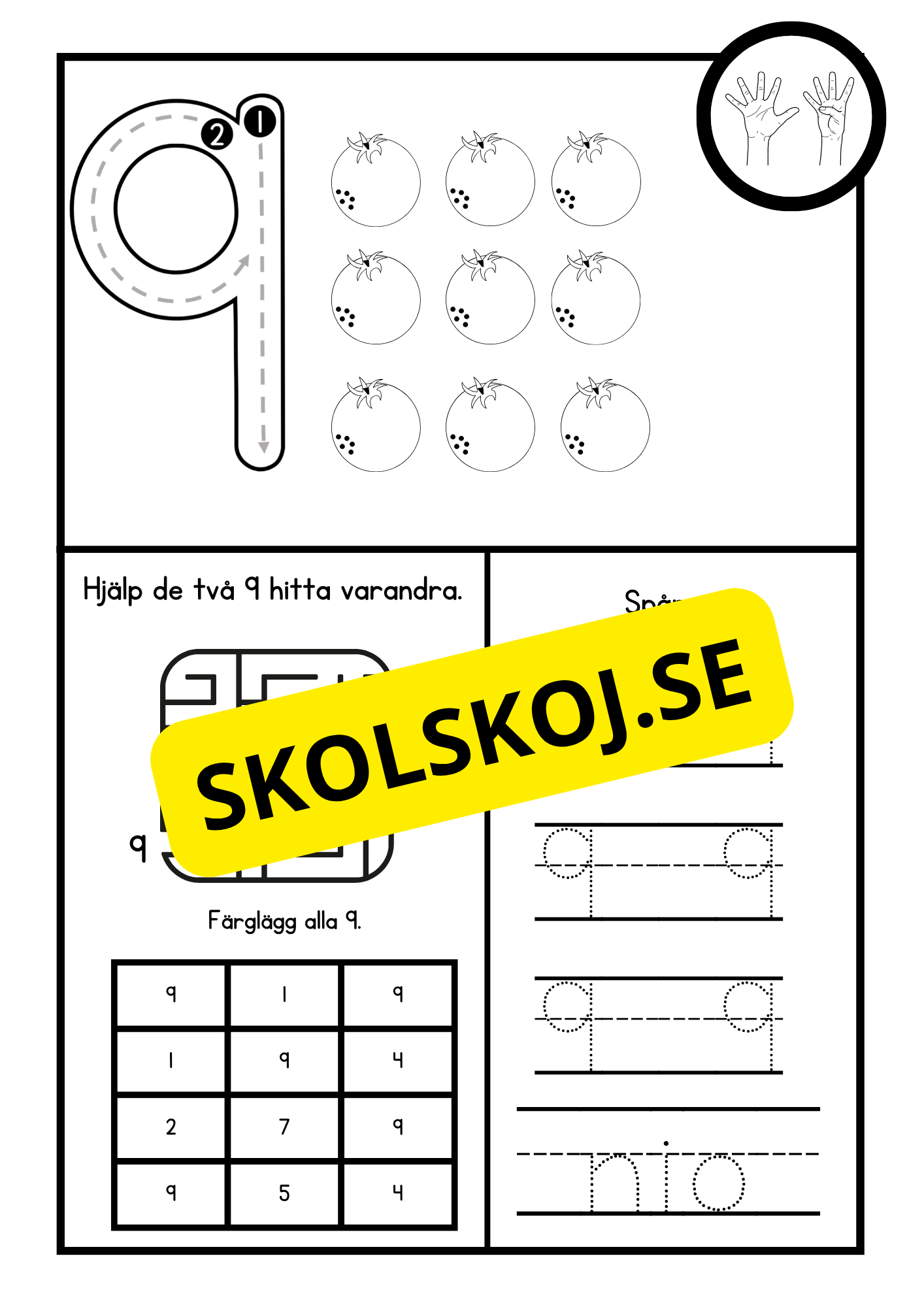 Jag lär mig siffror 1 - 10