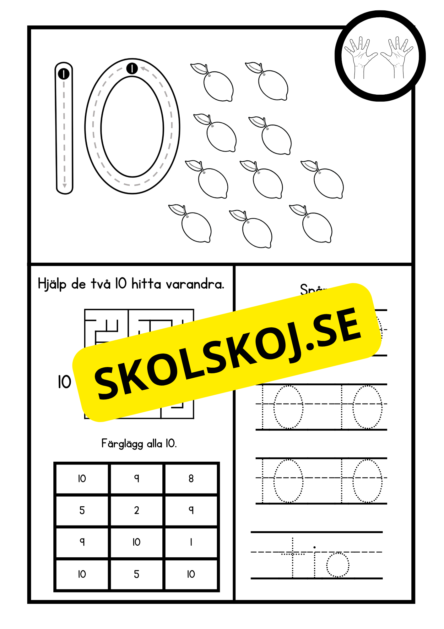 Jag lär mig siffror 1 - 10