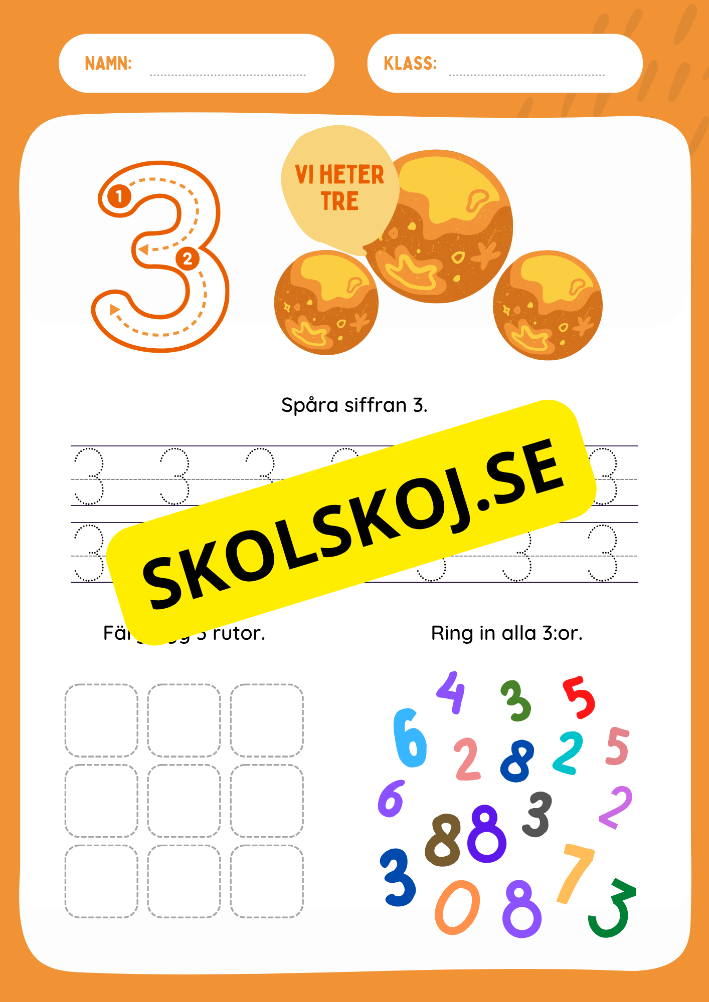 Jag lär mig siffror 1 - 9