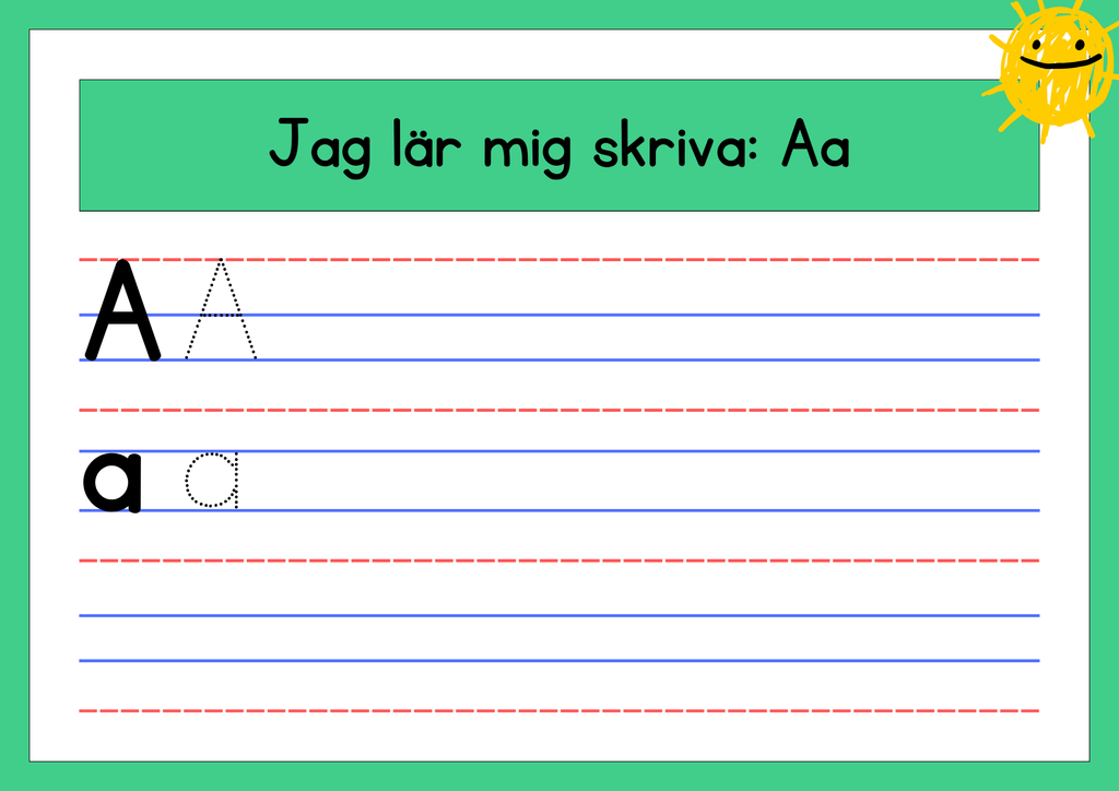 Jag lär mig skriva - A - Ö