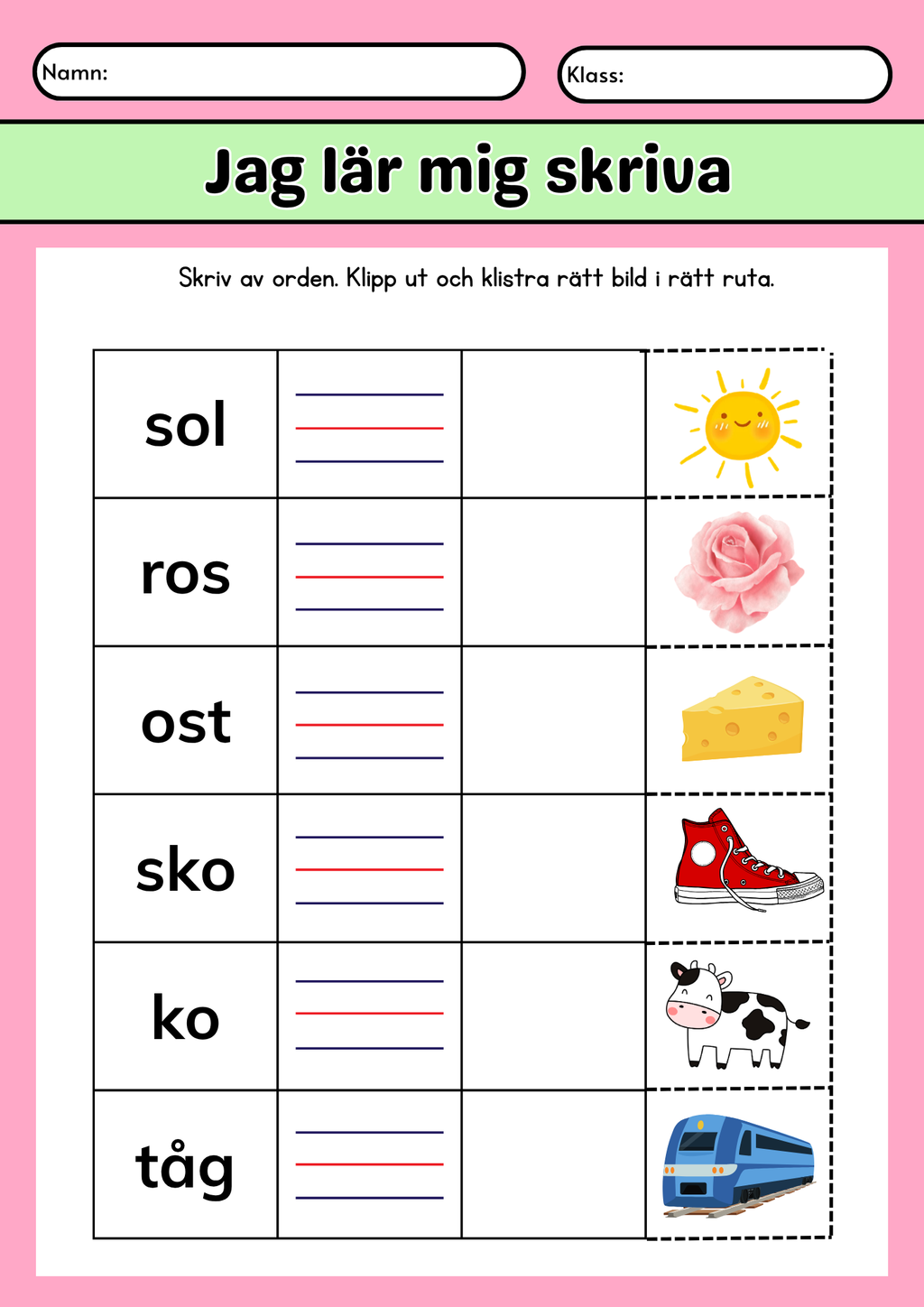 Jag lär mig skriva - Häfte
